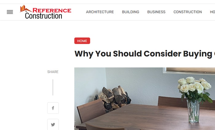 Reference Construction Features Smith Farms in Article About the Benefits of Investing in Custom Furniture