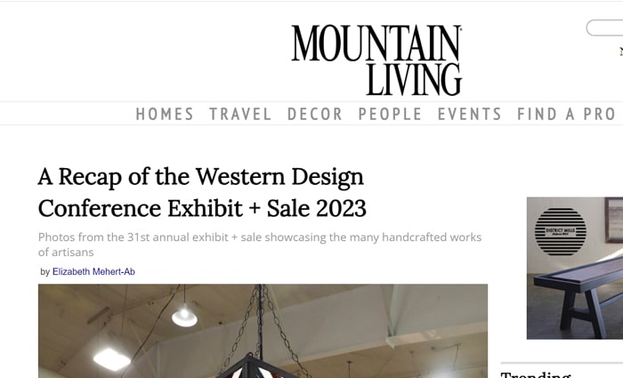Smith Farms Table Part of Mountain Living’s Design Conference Photo Recap
