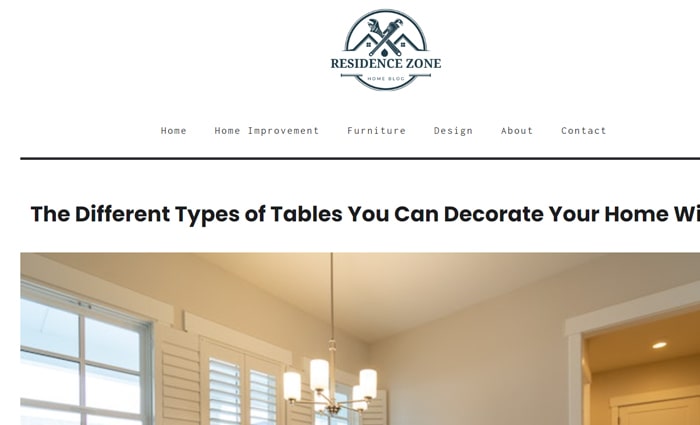 Residence Zone Features Smith Farms in Article: The Different Types of Tables You Can Decorate Your Home With