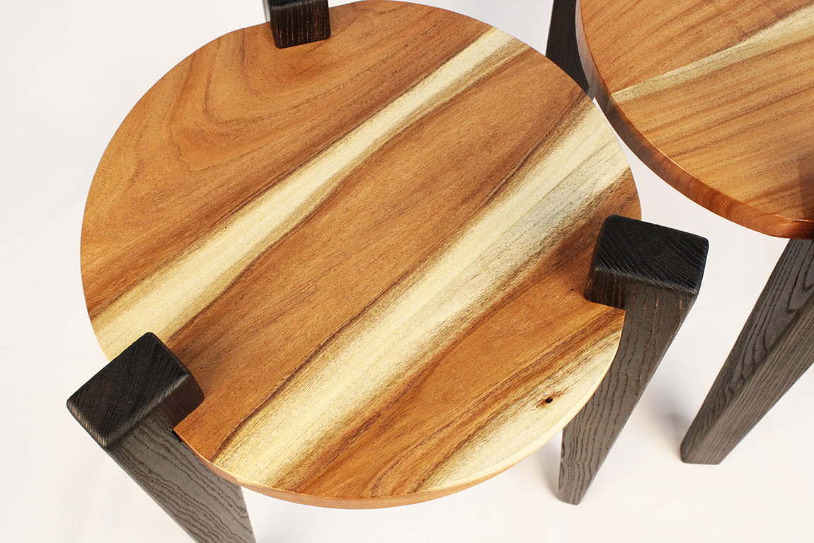 custom hardwood side tables temecula