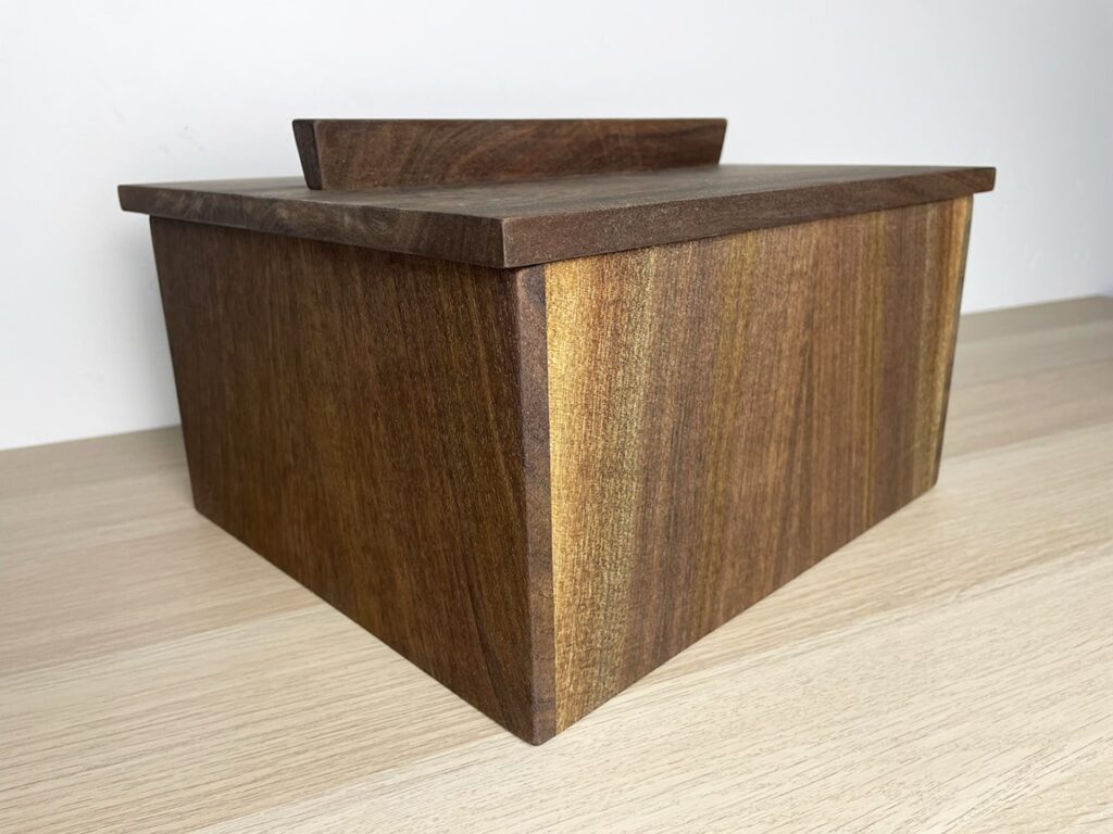 custom walnut card box