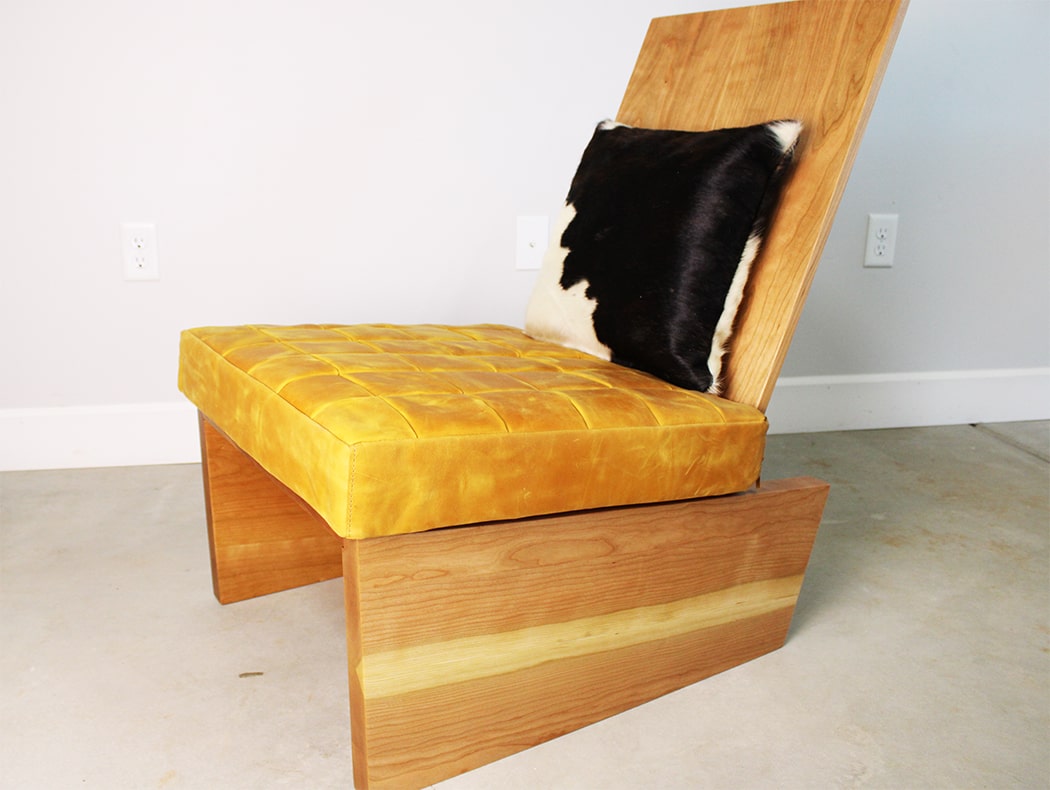 custom modern wood lounge chair murrieta