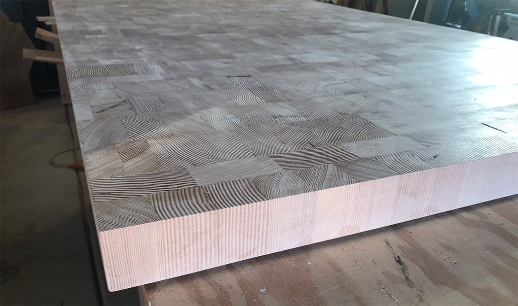 custom end-grain dining table temecula