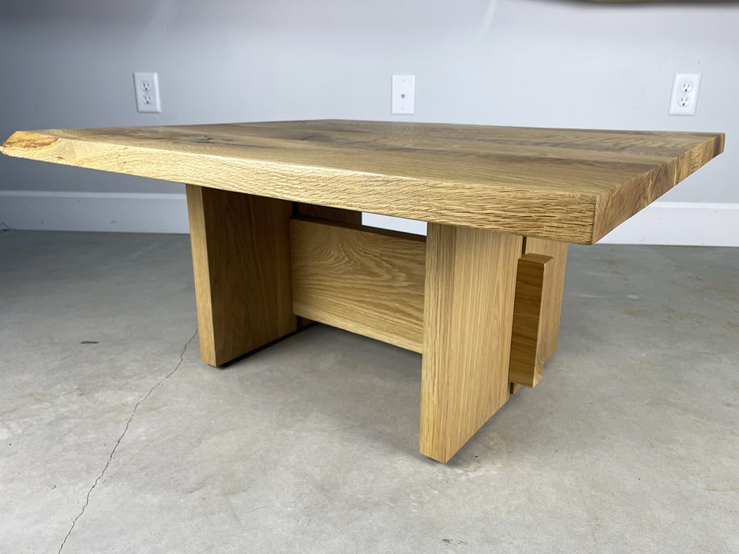 custom white oak coffee table temecula