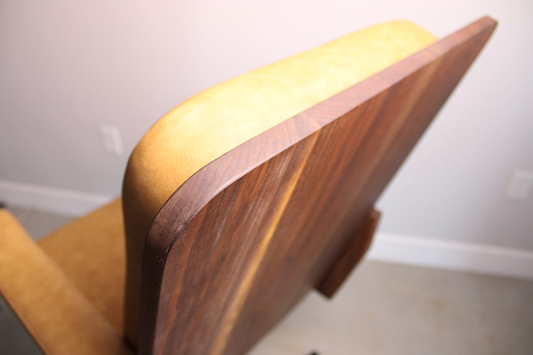 custom walnut desk chair