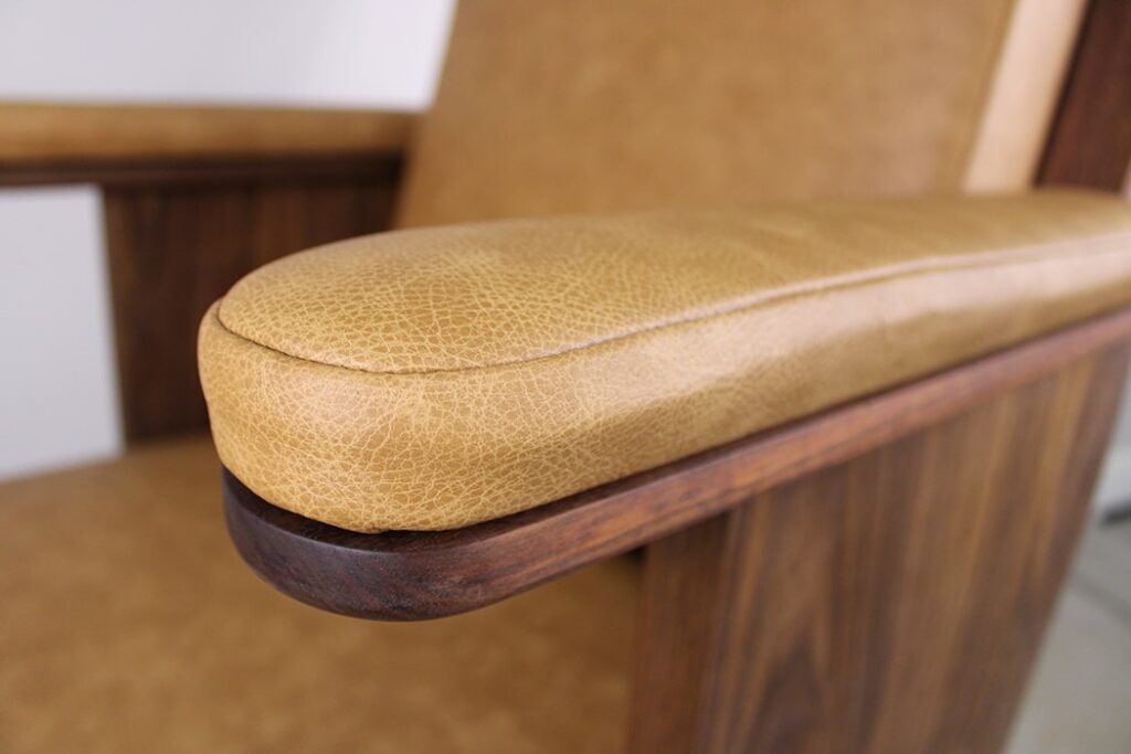 custom walnut desk chair