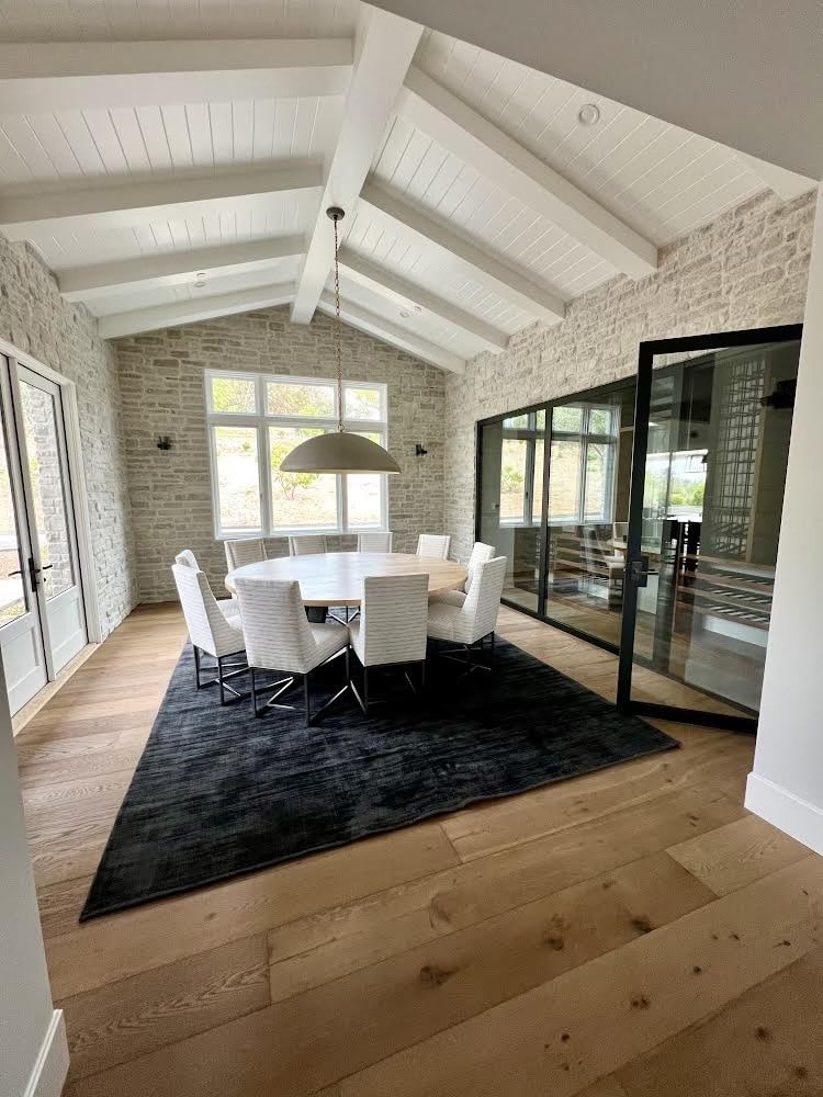 custom white oak dining table